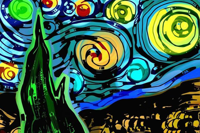 nuit étoilée aperçu van gogh