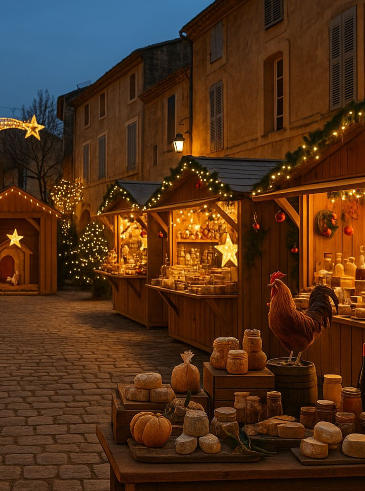 stands de noel illuminés